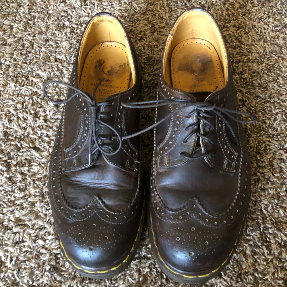 VTG Martens 3989 Leather Brogue Wingtip Oxford 9